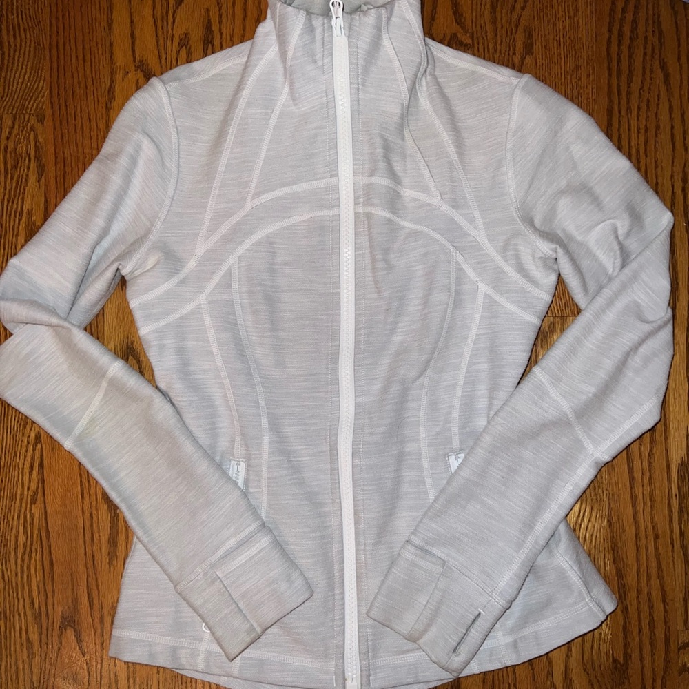 White/Heathered Gray Lululemon Define Jacket